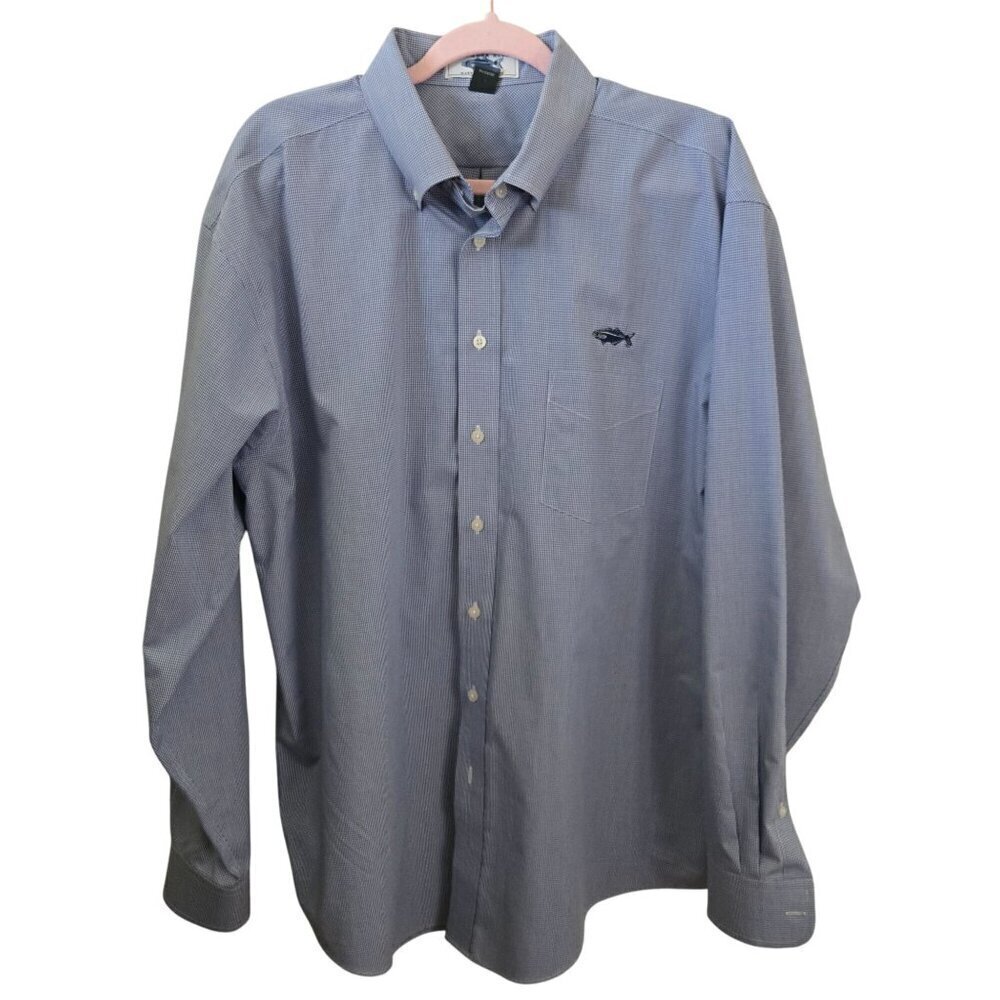 Menemsha Blues Martha's Vineyard Nwot Gingham Easy Care Button Shirt Size XL